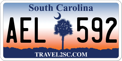 SC license plate AEL592