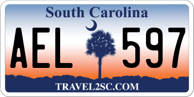 SC license plate AEL597