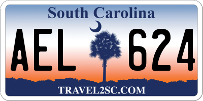 SC license plate AEL624