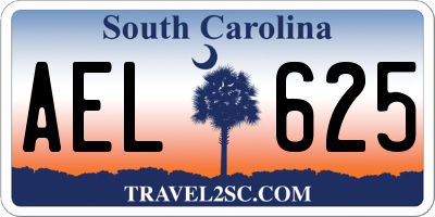 SC license plate AEL625