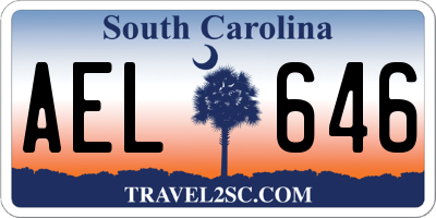 SC license plate AEL646