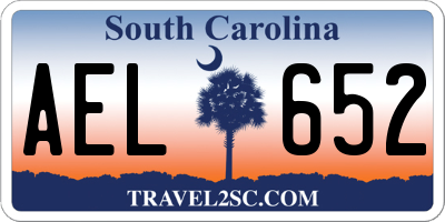 SC license plate AEL652