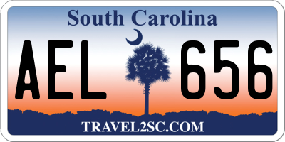 SC license plate AEL656
