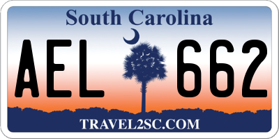 SC license plate AEL662