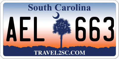 SC license plate AEL663