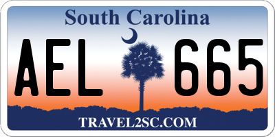 SC license plate AEL665