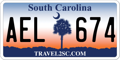 SC license plate AEL674