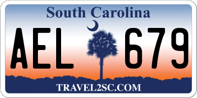 SC license plate AEL679