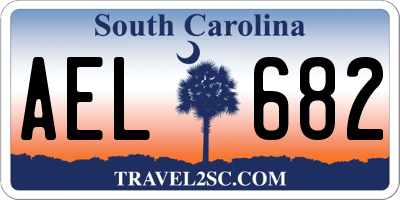 SC license plate AEL682