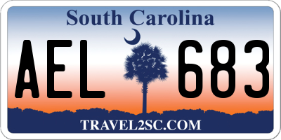 SC license plate AEL683
