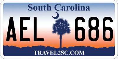 SC license plate AEL686