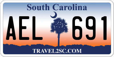 SC license plate AEL691