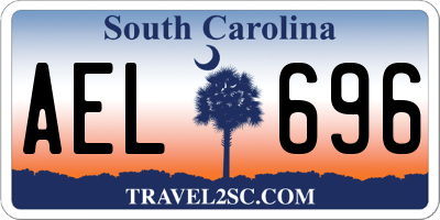 SC license plate AEL696