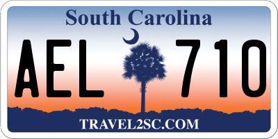 SC license plate AEL710