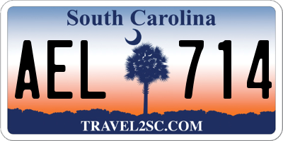 SC license plate AEL714