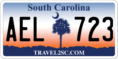 SC license plate AEL723