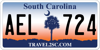 SC license plate AEL724