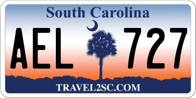 SC license plate AEL727