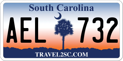SC license plate AEL732