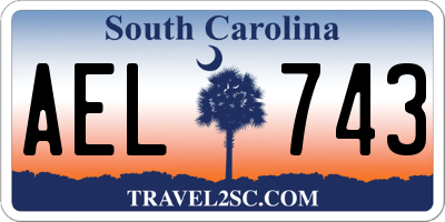 SC license plate AEL743