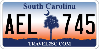 SC license plate AEL745