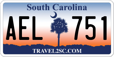 SC license plate AEL751
