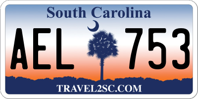 SC license plate AEL753