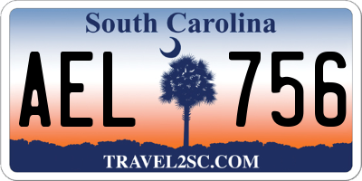 SC license plate AEL756
