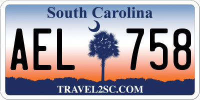 SC license plate AEL758