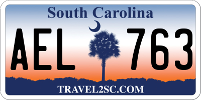 SC license plate AEL763