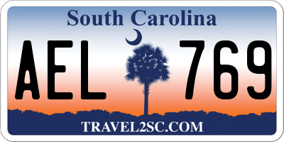 SC license plate AEL769