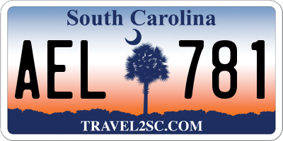 SC license plate AEL781