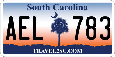 SC license plate AEL783