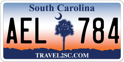 SC license plate AEL784