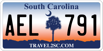 SC license plate AEL791