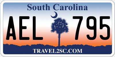 SC license plate AEL795