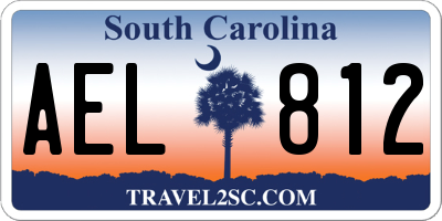 SC license plate AEL812