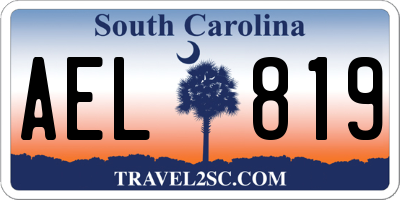 SC license plate AEL819