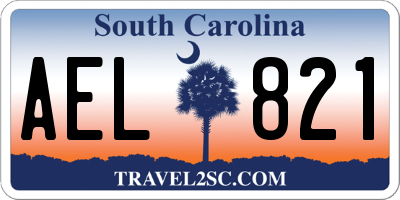 SC license plate AEL821
