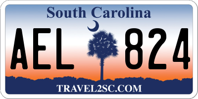 SC license plate AEL824