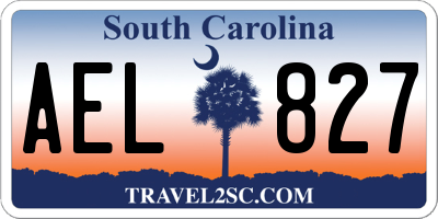 SC license plate AEL827