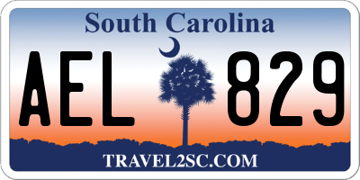 SC license plate AEL829