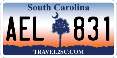 SC license plate AEL831