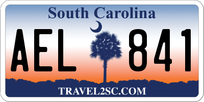 SC license plate AEL841