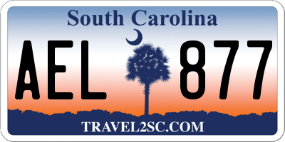 SC license plate AEL877