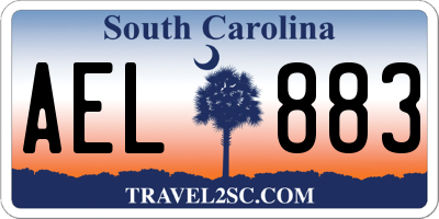 SC license plate AEL883