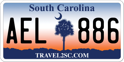 SC license plate AEL886