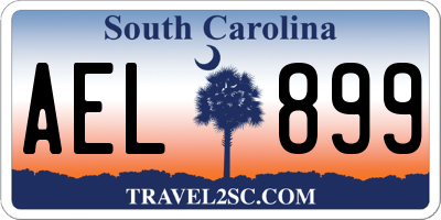 SC license plate AEL899