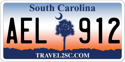 SC license plate AEL912