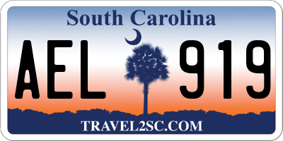 SC license plate AEL919